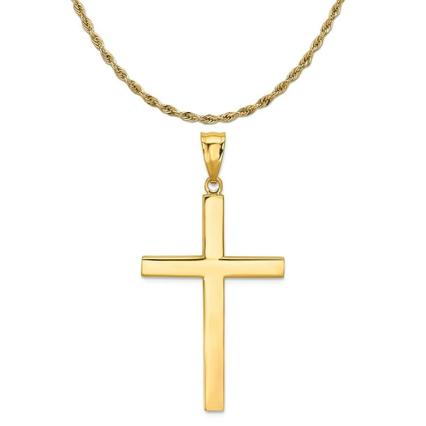 10K Yellow Gold Latin Cross Charm Pendant